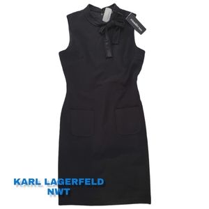 NWT Karl Lagerfeld black dress US 6 Neiman Marcus